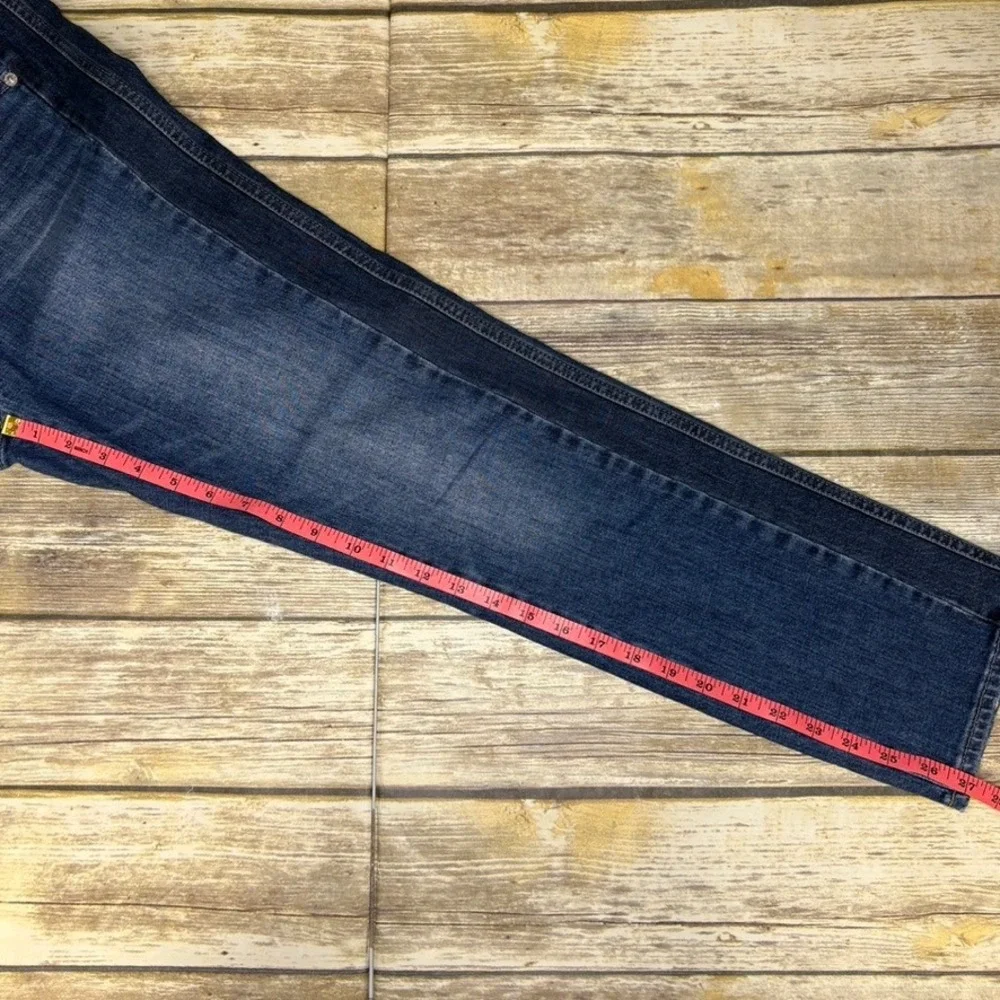 J. Crew Distressed Medium Wash Vintage Straight Mid Rise Stretch Jeans Sz 26